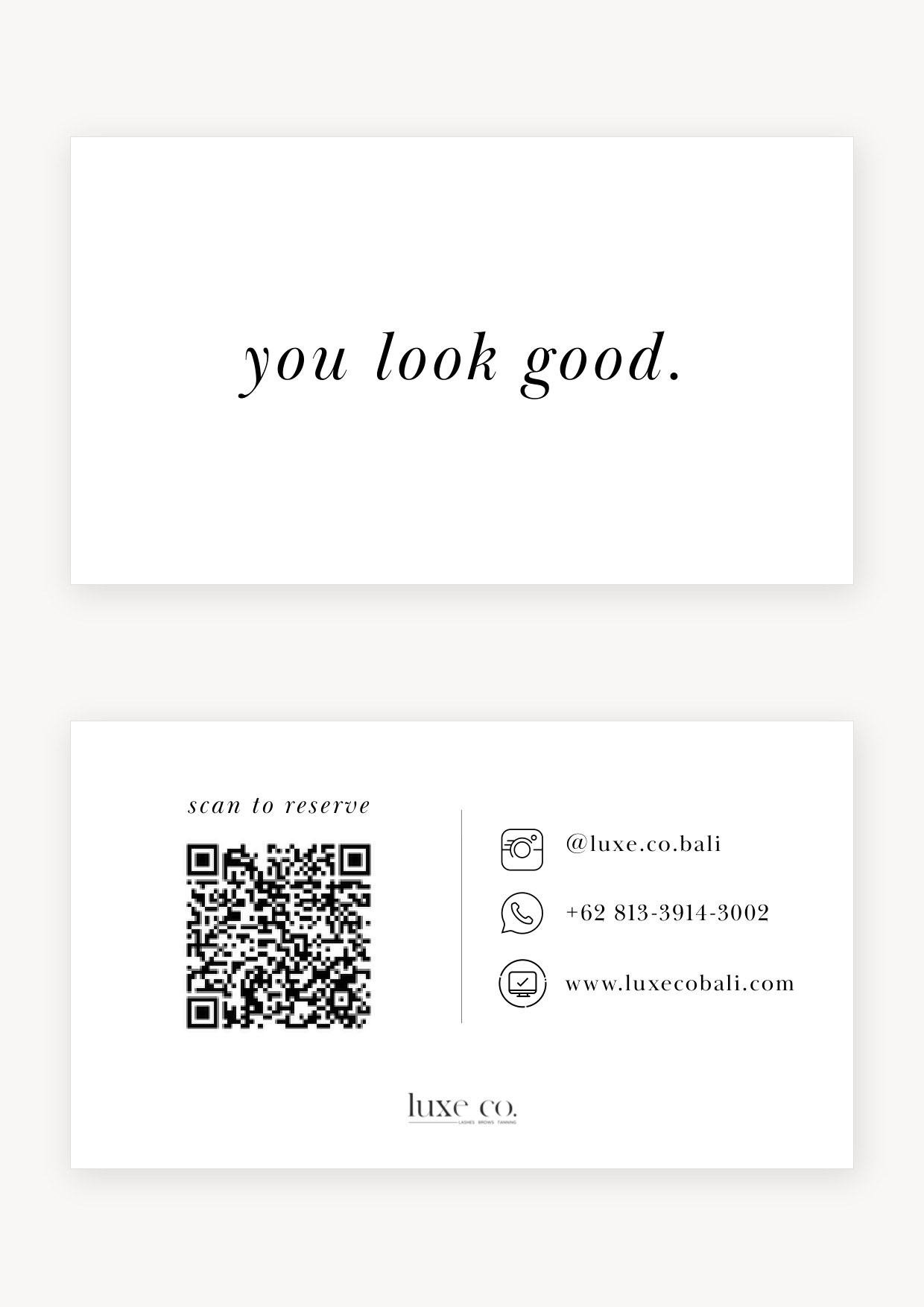 Luxe Co. general business card